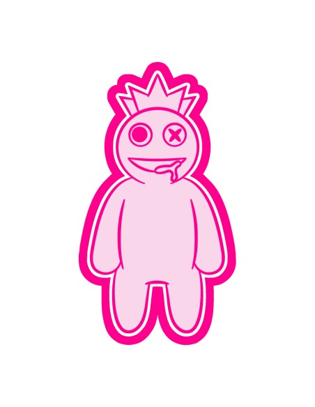 3D Uitsteker op Maat: Roblox Rainbow Friend met Stempel