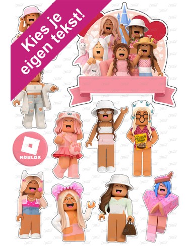 DIY Taarttopper Roblox Girls 1 - 13cm