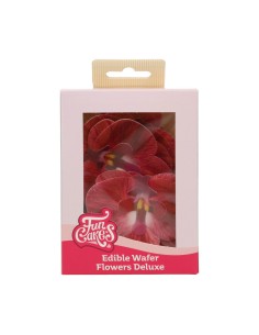 FunCakes Ouwel Bloemen Orchidee Rood Groot -10st-