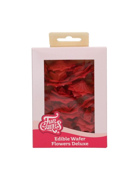FunCakes Ouwel Bloemen Rose Rosalia Rood Medium -15st-