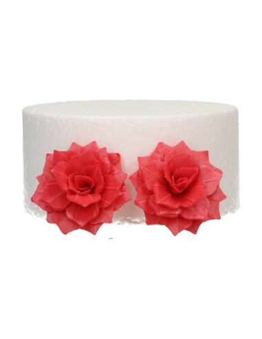 FunCakes Ouwel Bloemen Rose Rosalia Rood Medium -15st-