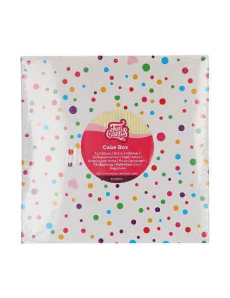 FunCakes Taartdoos Confetti 25x25x15cm -1st-