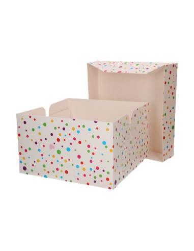 FunCakes Taartdoos Confetti 25x25x15cm -1st-