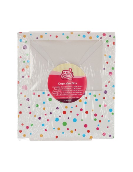 FunCakes Cupcake Doos 6 Confetti -3st-