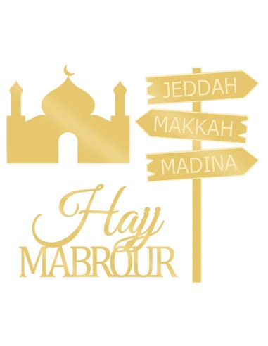 Taarttopper op Maat: Hajj Mabrour Wegwijzer Set