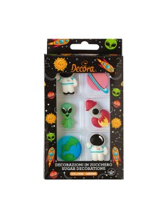 Decora Suikerdecoratie Universum -6st-