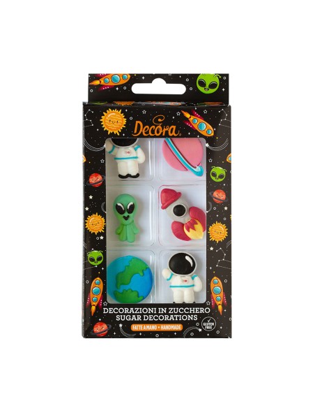 Decora Suikerdecoratie Universum -6st-