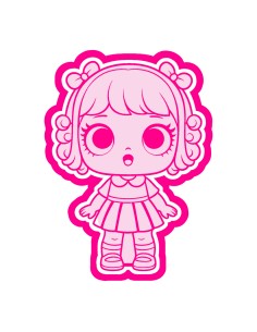 3D Uitsteker op Maat: LOL Surprise - Figuur 3 met Stempel