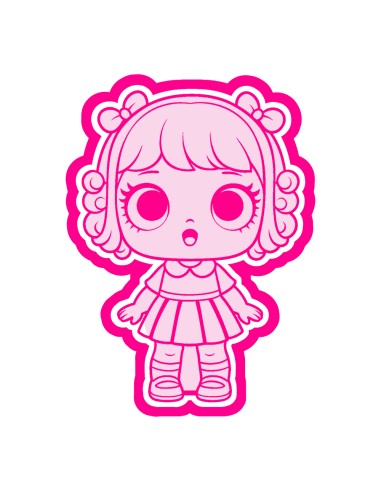 3D Uitsteker op Maat: LOL Surprise - Figuur 3 met Stempel