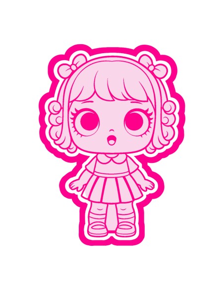 3D Uitsteker op Maat: LOL Surprise - Figuur 3 met Stempel