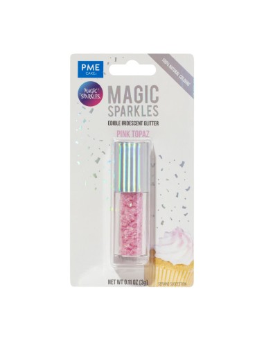 PME Magic Sparkles Eetbare Glitters Pink Topaz -3gr-