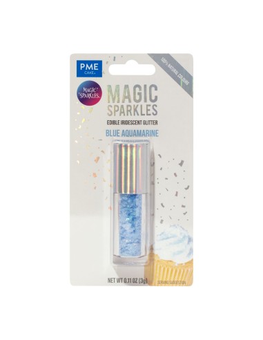 PME Magic Sparkles Eetbare Glitters Aquamarine Blue -3gr-