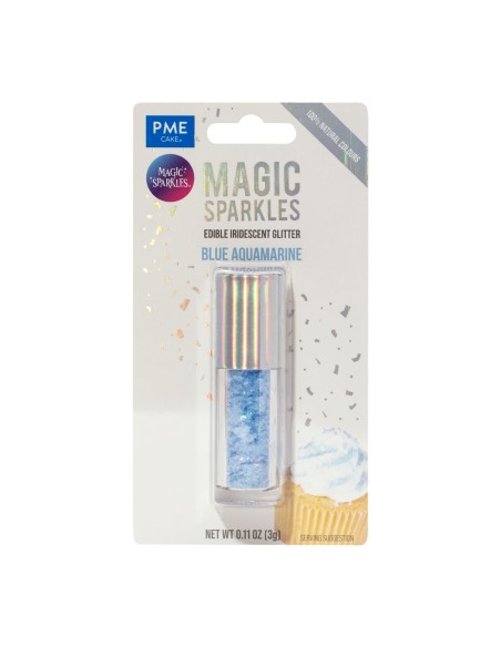 PME Magic Sparkles Eetbare Glitters Aquamarine Blue -3gr-