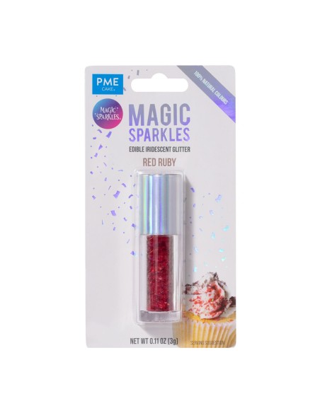 PME Magic Sparkles Eetbare Glitters Ruby Red -3gr-
