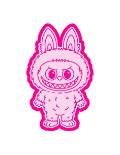 3D Uitsteker op Maat: Labubu met Stempel