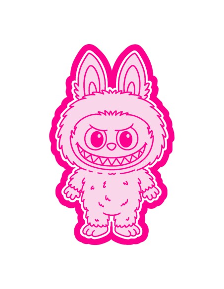 3D Uitsteker op Maat: Labubu met Stempel