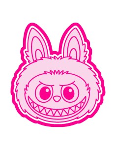 3D Uitsteker op Maat: Labubu Hoofd met Stempel