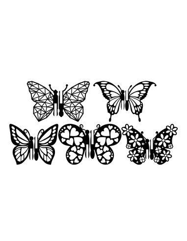 Taarttopper op Maat: 3D Vlinders Set 1 -5st-