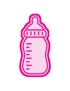 3D Uitsteker op Maat: Babyflesje met Stempel