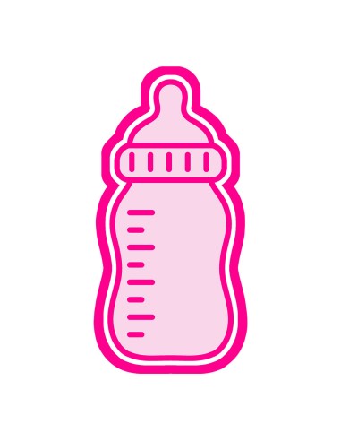 3D Uitsteker op Maat: Babyflesje met Stempel