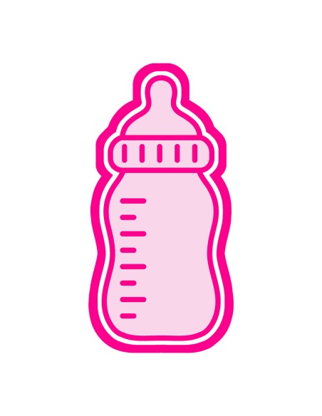 3D Uitsteker op Maat: Babyflesje met Stempel