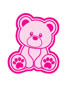 3D Uitsteker op Maat: Beertje met Stempel