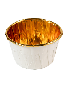 Baking Case Cup Wit/Goud MINI -50st-
