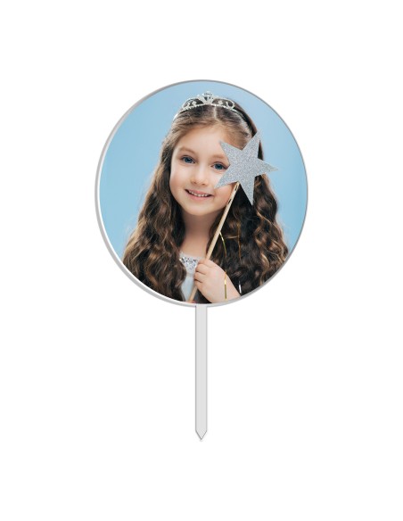 Full Colour Taarttopper Eigen Foto: Rond - 10 cm