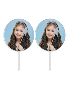 Full Colour Cupcaketoppers Eigen Foto: Rond 7,5 cm -2st-