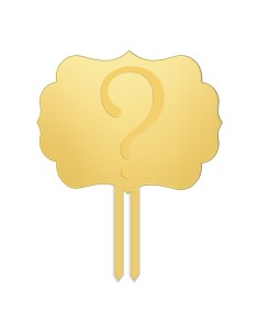 Taarttopper Eigen Ontwerp Gravure: Frame 2 - 14 cm