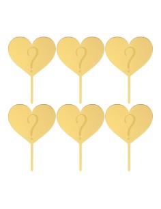Cupcaketoppers Eigen Ontwerp Gravure: Hart 5 cm -6st-