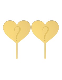 Cupcaketoppers Eigen Ontwerp Gravure: Hart 7,5 cm -2st-