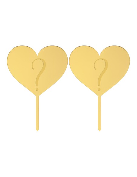 Cupcaketoppers Eigen Ontwerp Gravure: Hart 7,5 cm -2st-