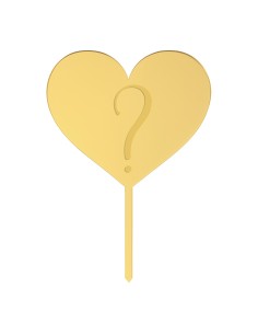 Taarttopper Eigen Ontwerp Gravure: Hart - 12 cm