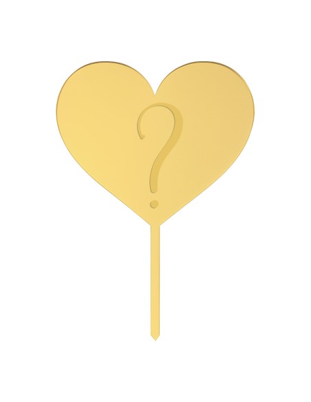 Taarttopper Eigen Ontwerp Gravure: Hart - 12 cm