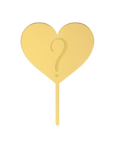 Taarttopper Eigen Ontwerp Gravure: Hart - 16 cm