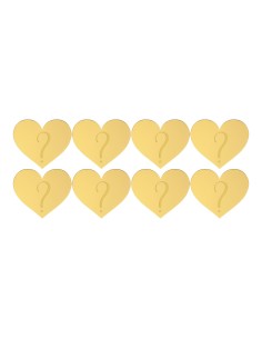 Cupcaketoppers Front Eigen Ontwerp Gravure: Hart 4 cm -8st-