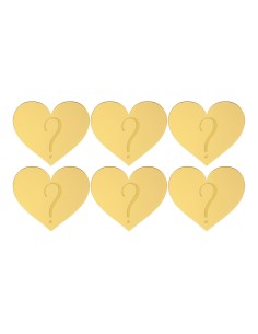 Cupcaketoppers Front Eigen Ontwerp Gravure: Hart 5 cm -6st-