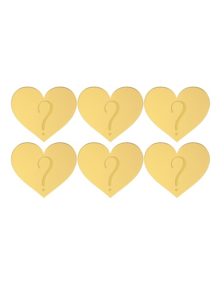 Cupcaketoppers Front Eigen Ontwerp Gravure: Hart 5 cm -6st-