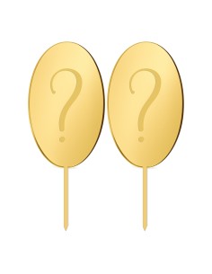 Cupcaketoppers Eigen Ontwerp Gravure: Ovaal 1 - 7,5 cm -2st-