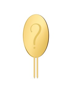 Taarttopper Eigen Ontwerp Gravure: Ovaal 1 - 12 cm