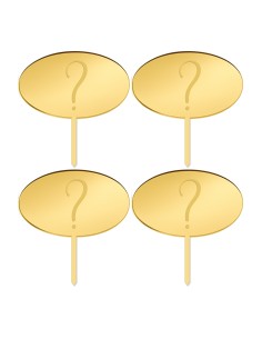 Cupcaketoppers Eigen Ontwerp Gravure: Ovaal 2 - 6 cm -4st-