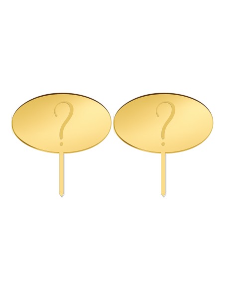 Cupcaketoppers Eigen Ontwerp Gravure: Ovaal 2 - 7,5 cm -2st-