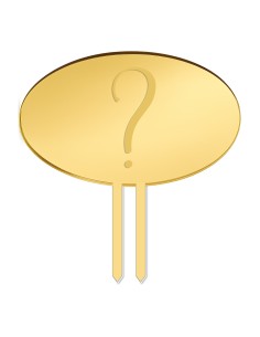 Taarttopper Eigen Ontwerp Gravure: Ovaal 2 - 14 cm