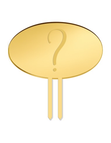 Taarttopper Eigen Ontwerp Gravure: Ovaal 2 - 10 cm