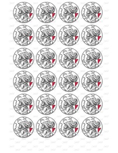 Eetbare Print Ajax Classic Mini Cupcakes - 4cm