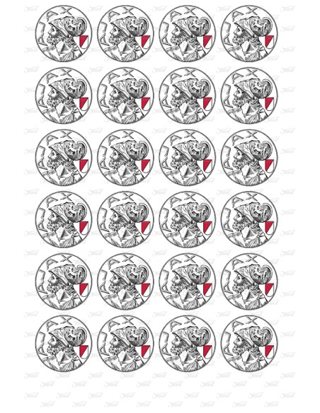 Eetbare Print Ajax Classic Mini Cupcakes - 4cm