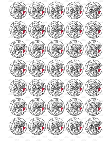 Eetbare Print Ajax Classic Mini Cupcakes - 3,5cm