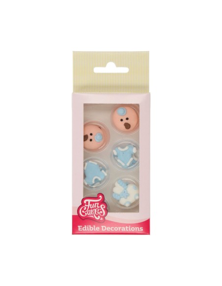 FunCakes Suikerdecoratie Baby Jongen -12st-