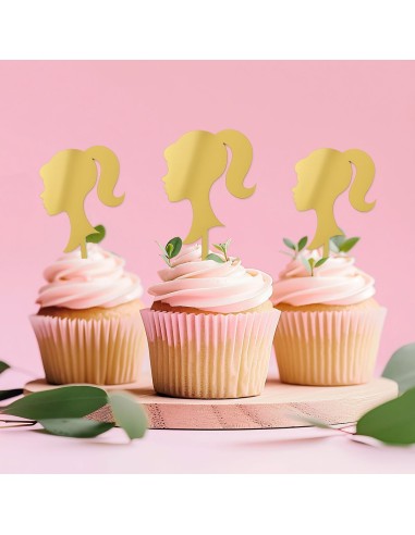 Cupcaketoppers op Maat: Barbiehoofd